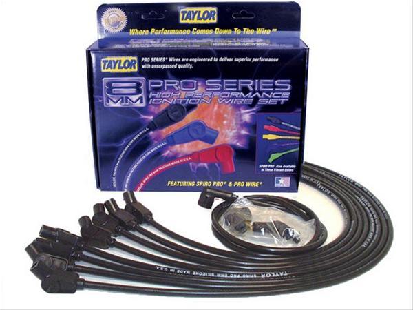 Taylor Cable Spark Plug Wire Set 8mm Spiro Black 76031 Taylor Cable Spark Plug Wire Set 8mm Spiro Black 76031
