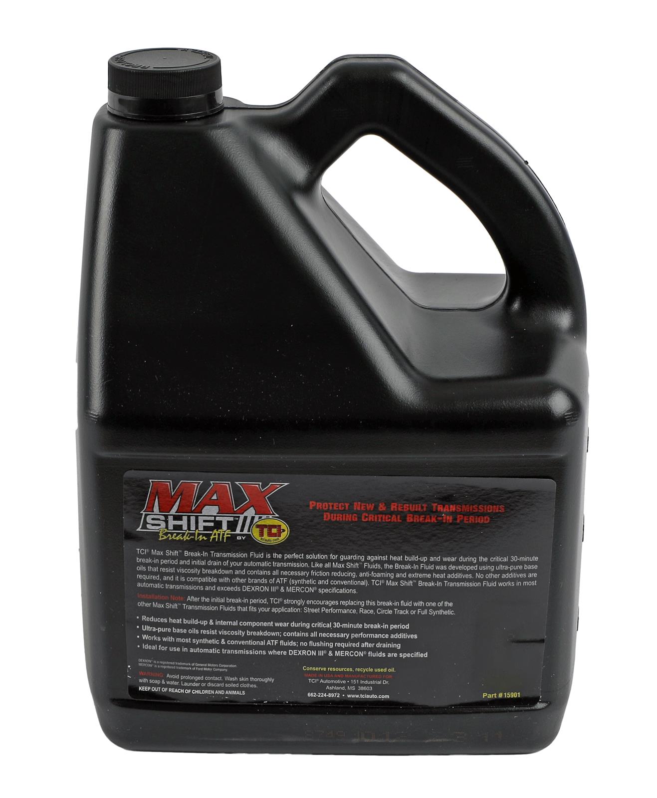 TCI Max Shift Break-In Transmission Fluid 15900TCI ATF Break-in Trans Fluid,l 3 Gal, Set thumbnail 2