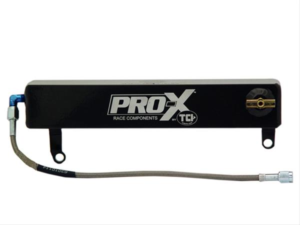 TCI PRO-X Transmission Overflow Canisters 228005 Tank, Pro-X, Aluminum, Black, 1 qt. Capacity, GM TH400, Each
