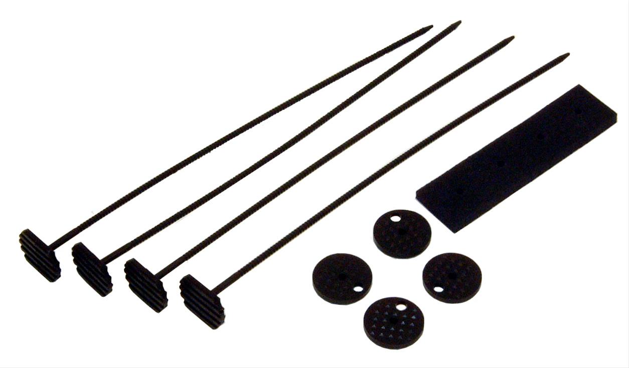 TCI Quick Mount Kits 821500 Mounting Kit, Automatic Transmission Cooler, Nylon, Black, Set of 4