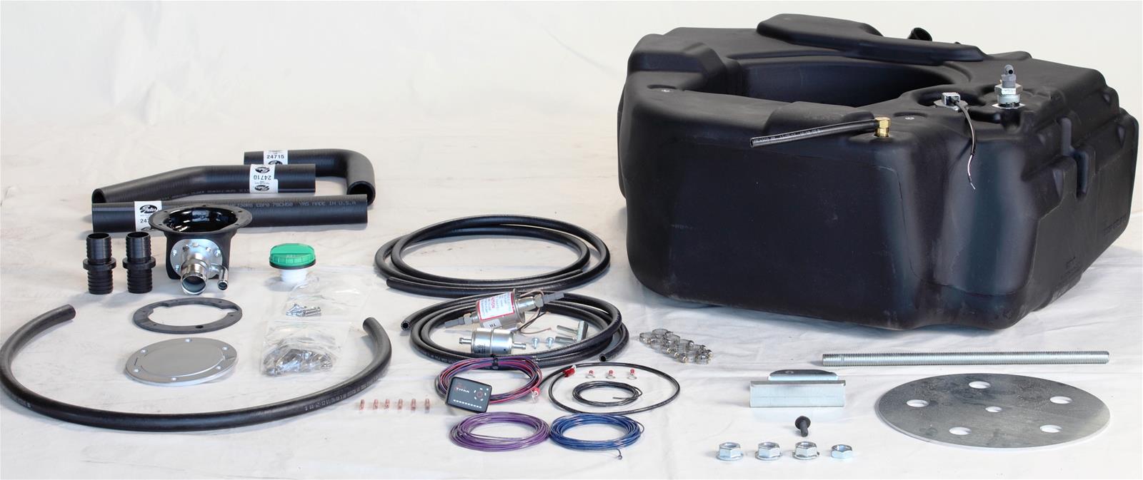 TITAN Fuel Tanks 4010201 Titan Spare Tire Auxiliary Fuel Tank Systems Summit Racing