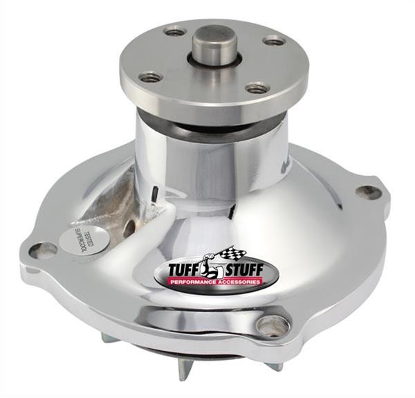 Tuff Stuff Performance Supercool Water Pumps 1317NB Pump, Mechanical, High-Volume, Iron, Chrome, Chrysler, Dodge, Plymouth, R, RB, 361, 383, 413, 400, 426, 440, Each