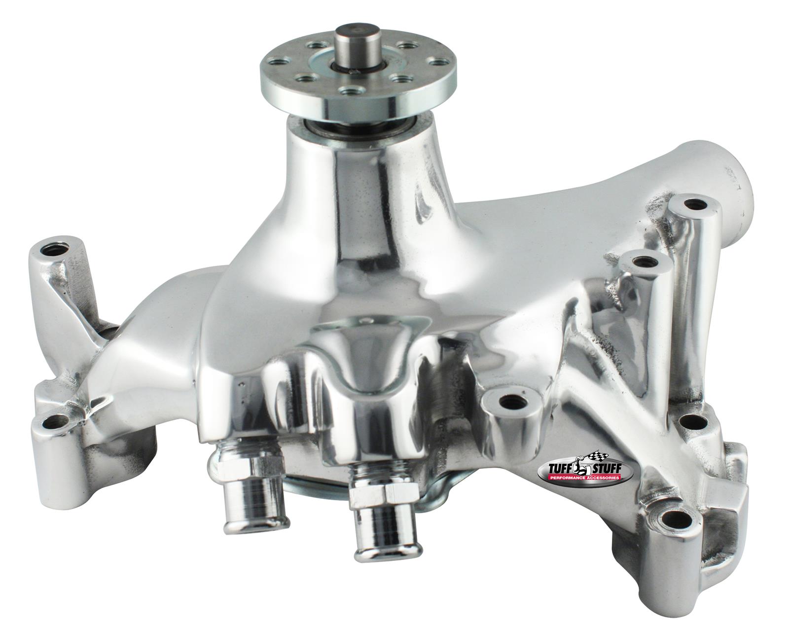Tuff Stuff Performance Supercool Water Pumps 1459NA Pump, Mechanical, High-Volume, Aluminum, Smoothie, Chrome, Chevy, Big Block, Long Pump, Each