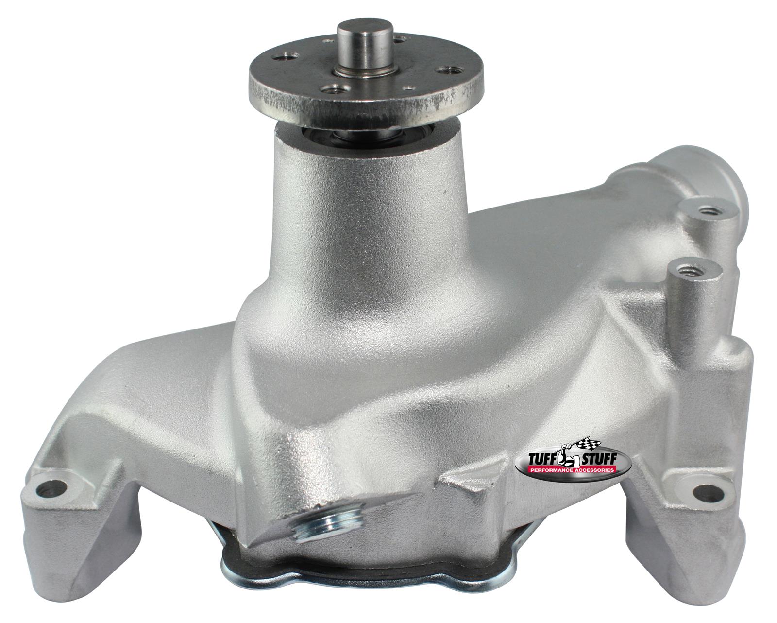 Tuff Stuff Performance Supercool Smoothie Water Pumps 1675A Pump, Mechanical, High-Volume, Counterclockwise, Aluminum, Smoothie, Natural, Long Pump, Chevy, GMC, Small Block, V6, Each