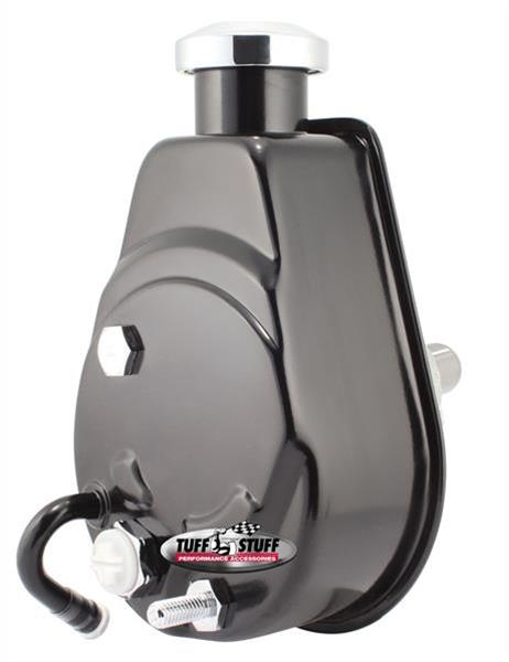 Tuff Stuff Performance Power Steering Pumps 6188B Pump, Saginaw P Series, High-volume, Black Reservoir, 3/4 in. Pump Shaft, Each