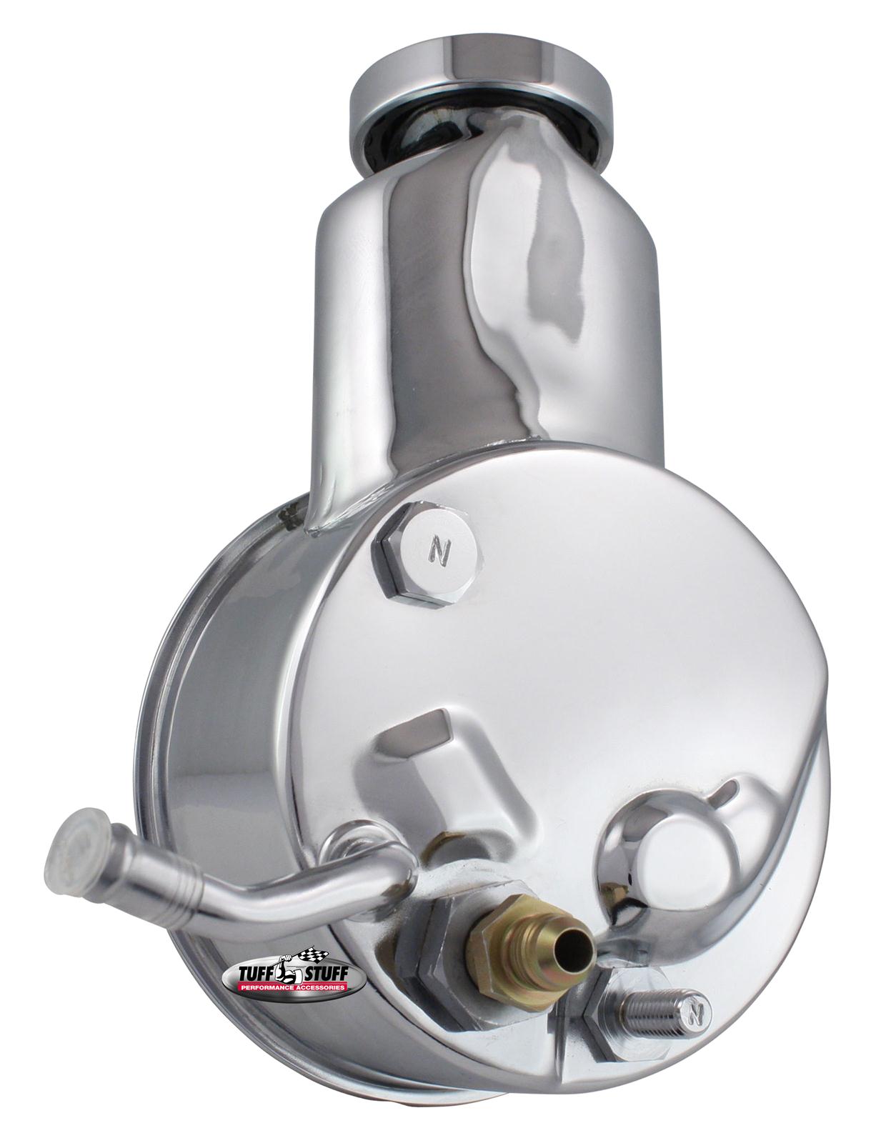 Tuff Stuff Performance Direct Replacement Power Steering Pumps 6193A Pumps, Replacement, Saginaw P Series, Standard-volume, Chrome Reservoir, Chevrolet, Each