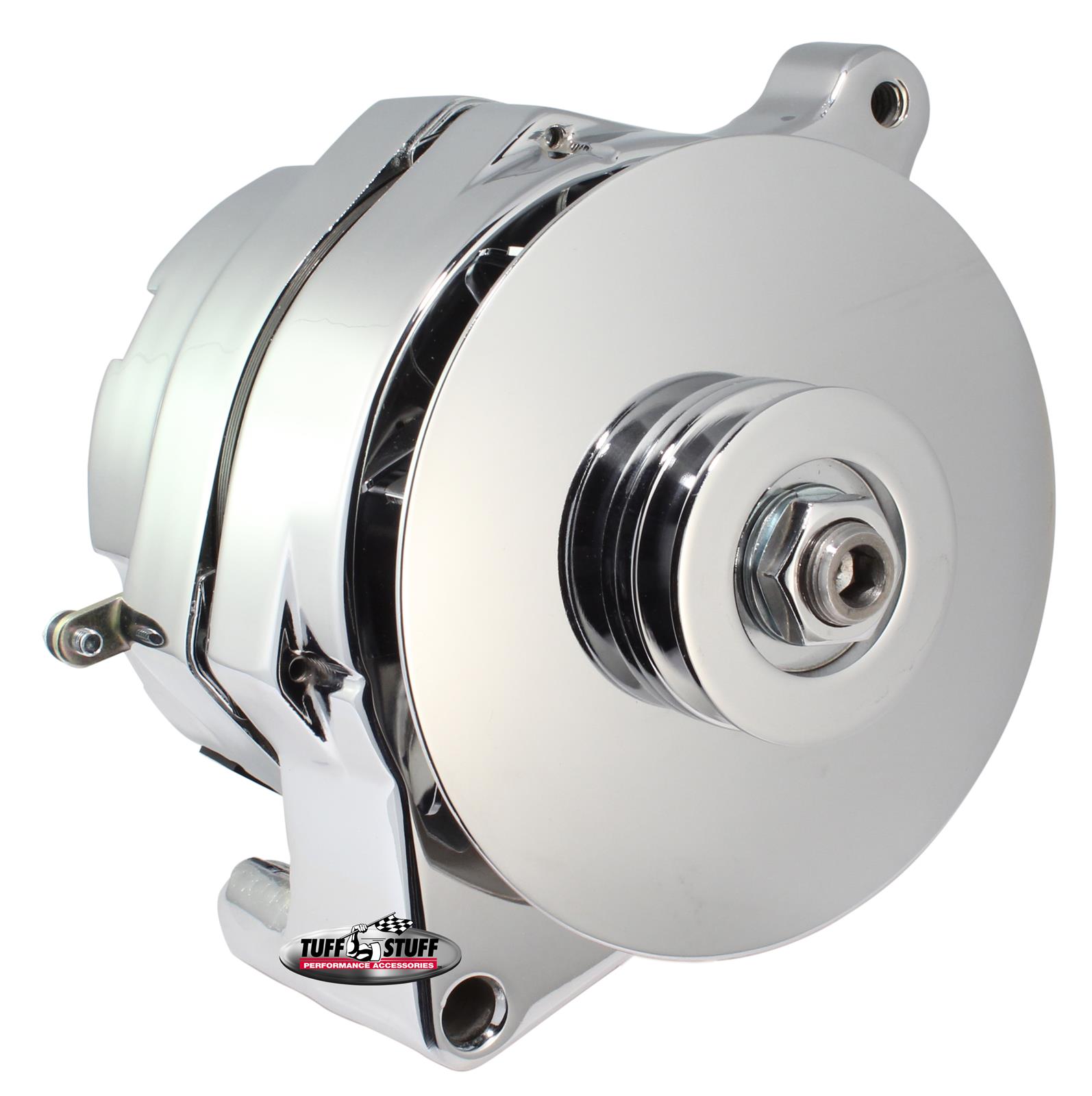 Tuff Stuff Performance High-Amp Output Alternators 7078NB Alternator, Chrome, 70 Amps, V-Belt, Ford, Lincoln, Mercury, Hybrid Case, Each thumbnail 2