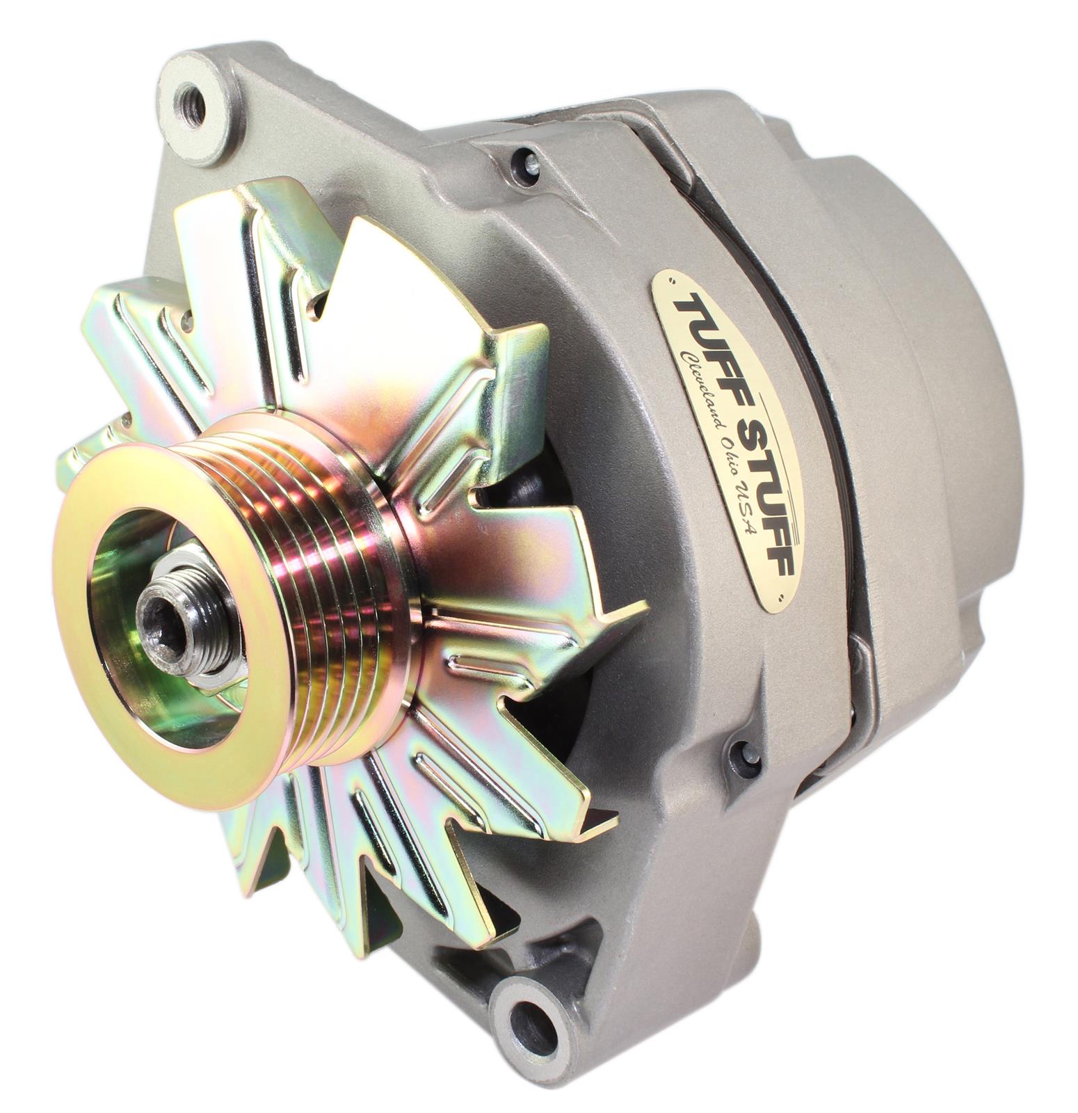 Tuff Stuff Performance High-Amp Output Factory Cast-Plus Alternators 7127K6G Alternator, Natural, 140 Amp, Serpentine Pulley, Buick, Cadillac, Chevy, GMC, Oldsmobile, Pontiac, Each thumbnail 2