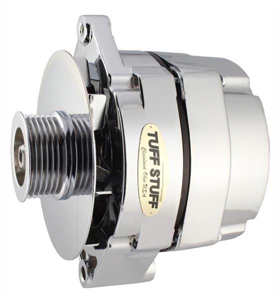 Tuff Stuff Performance High-Amp Output Alternators 7127ND6G Alternator, Chrome, 100 Amps, Serpentine, Buick, Chevy, GMC, Oldsmobile, Pontiac, Each
