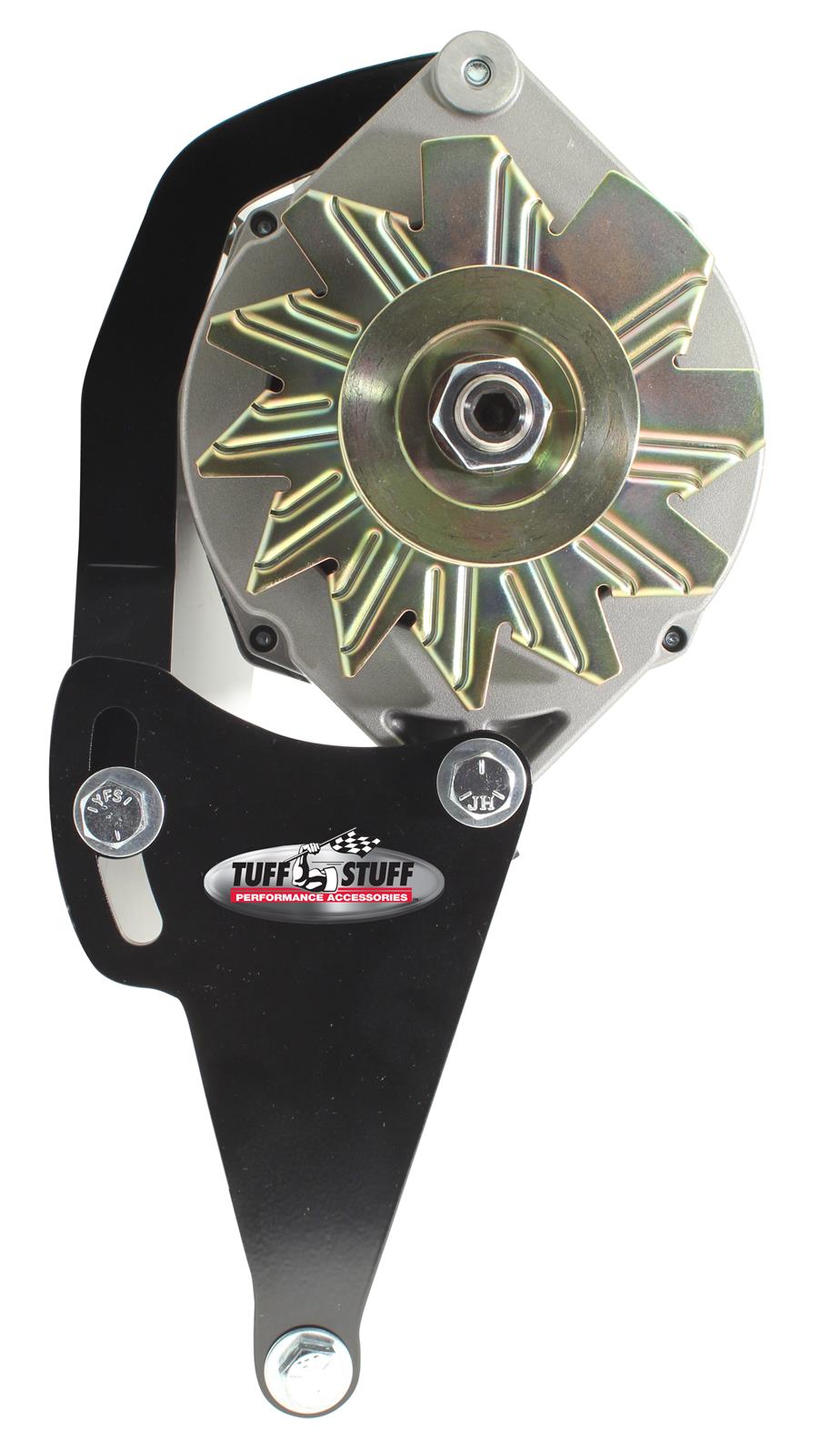 Tuff Stuff Performance Alternator Brackets 7667B Bracket for Chevy SBC Short Water Pump Stealth Black Powder Coated