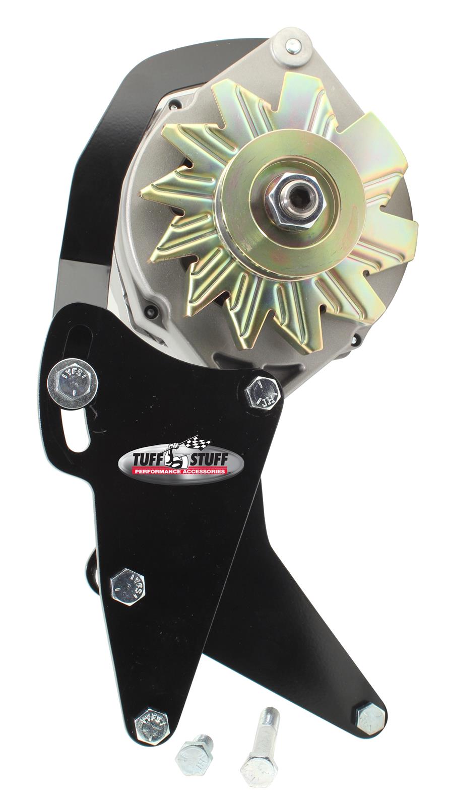 Tuff Stuff Performance Alternator Brackets 7669B Bracket for Chevy BBC Short Water Pump Stealth Black Powder Coated