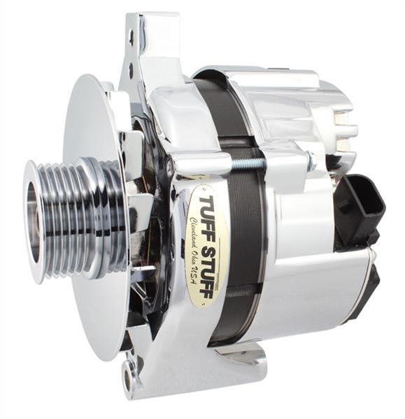 Tuff Stuff Performance High-Amp Output Alternators 7716B Alternator, Chrome, 100 amps, Serpentine, Ford, Mercury, Each