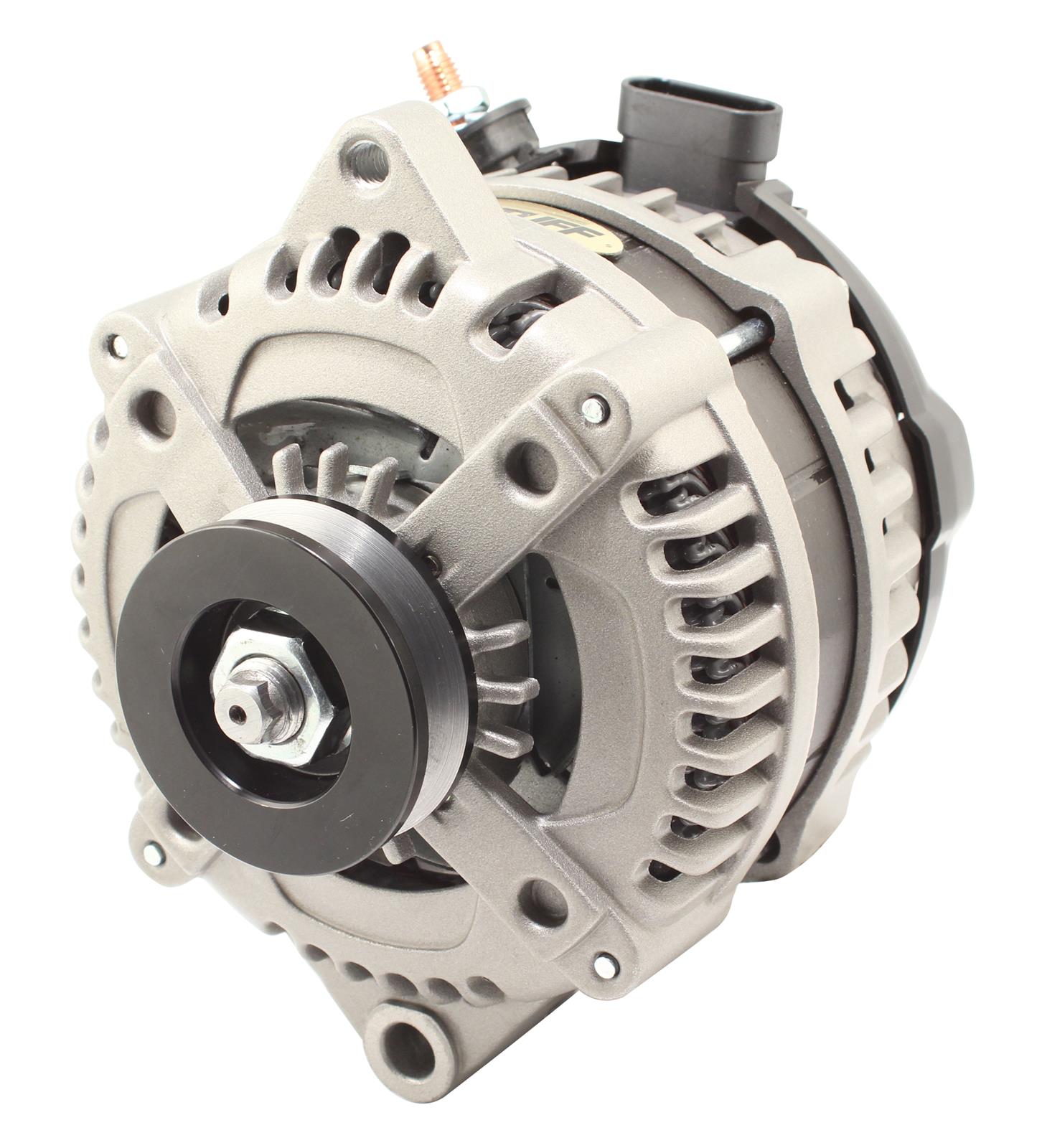 Tuff Stuff Performance MAX AMP Output Factory Cast-Plus Alternators 8321FC1GOE Alternator, 225 AMP, 1-Groove, OEM Wire, Natural, V-Belt Pulley, Center Offset, Each
