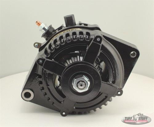 Tuff Stuff Performance MAX AMP Stealth Black Alternators 8441B1G1W Alternator, Internal Regulator, 225 Amp, One Wire, V-Belt Pulley, Black, Ford, Each thumbnail 2