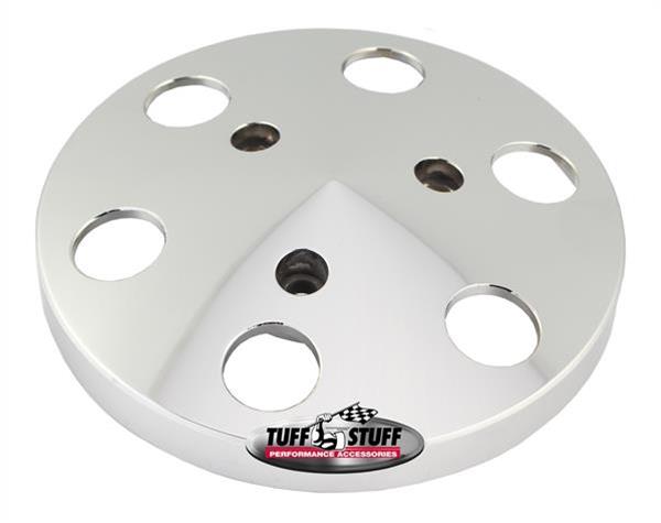 Tuff Stuff Performance Air Conditioning Compressor Clutch Pulley Covers 8490A Cover, Clutch, Aluminum, Chrome, SD508 Compressor, Each