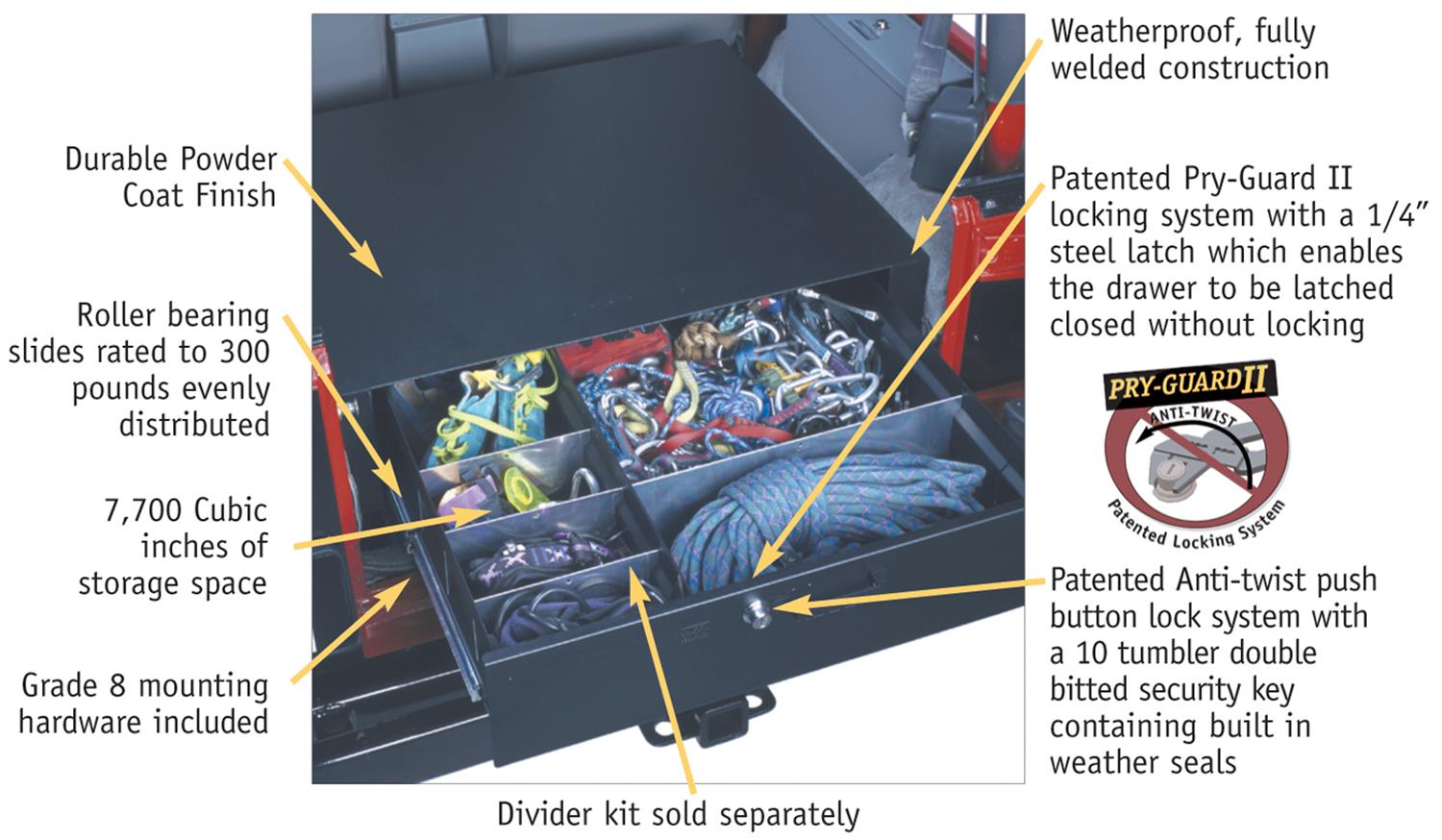 Tuffy Rear Cargo Drawer Black thumbnail 3