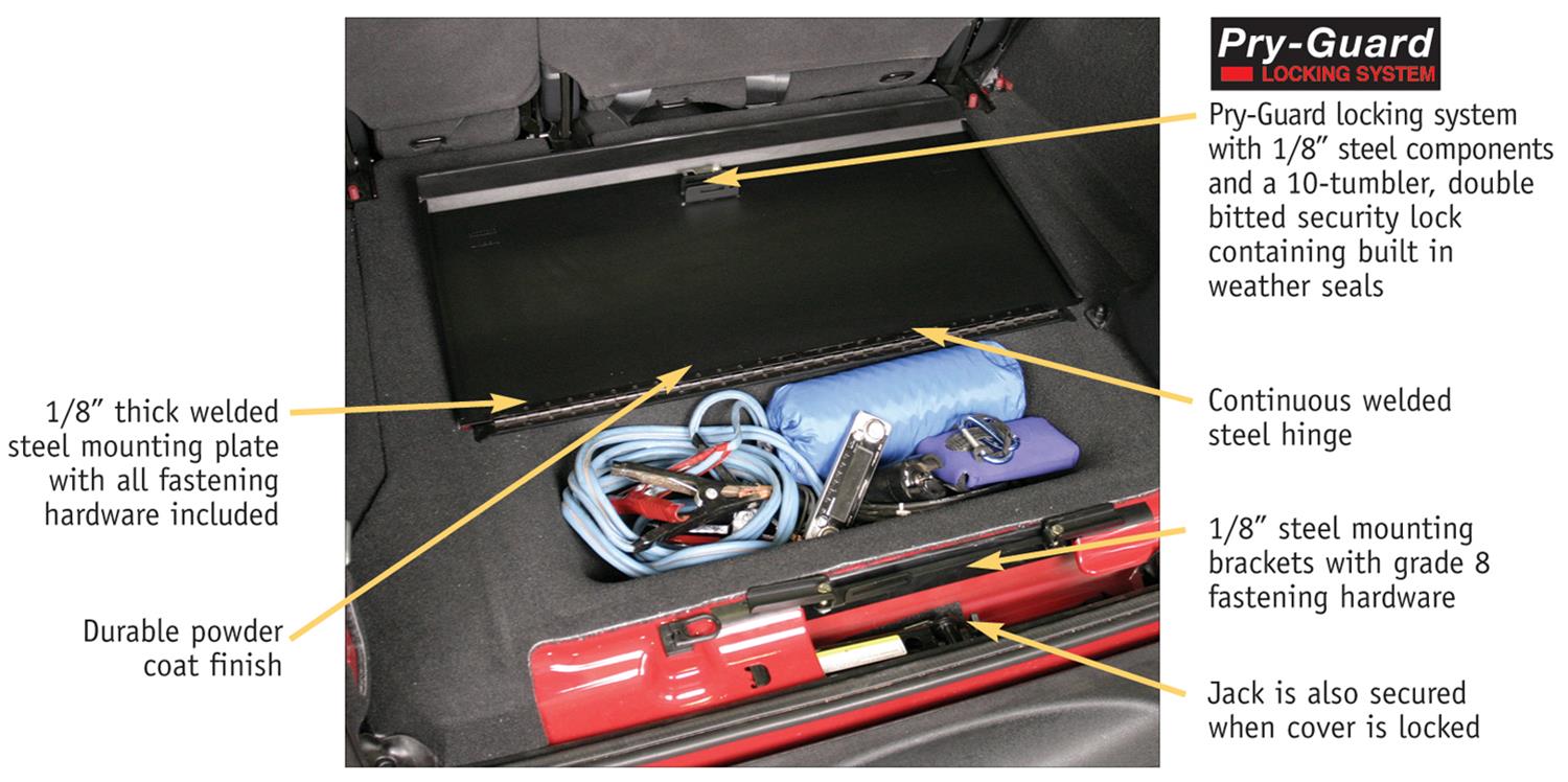 Tuffy 07-18 Jeep Wrangler Jk Cubby Cover W/ Key Lock thumbnail 3