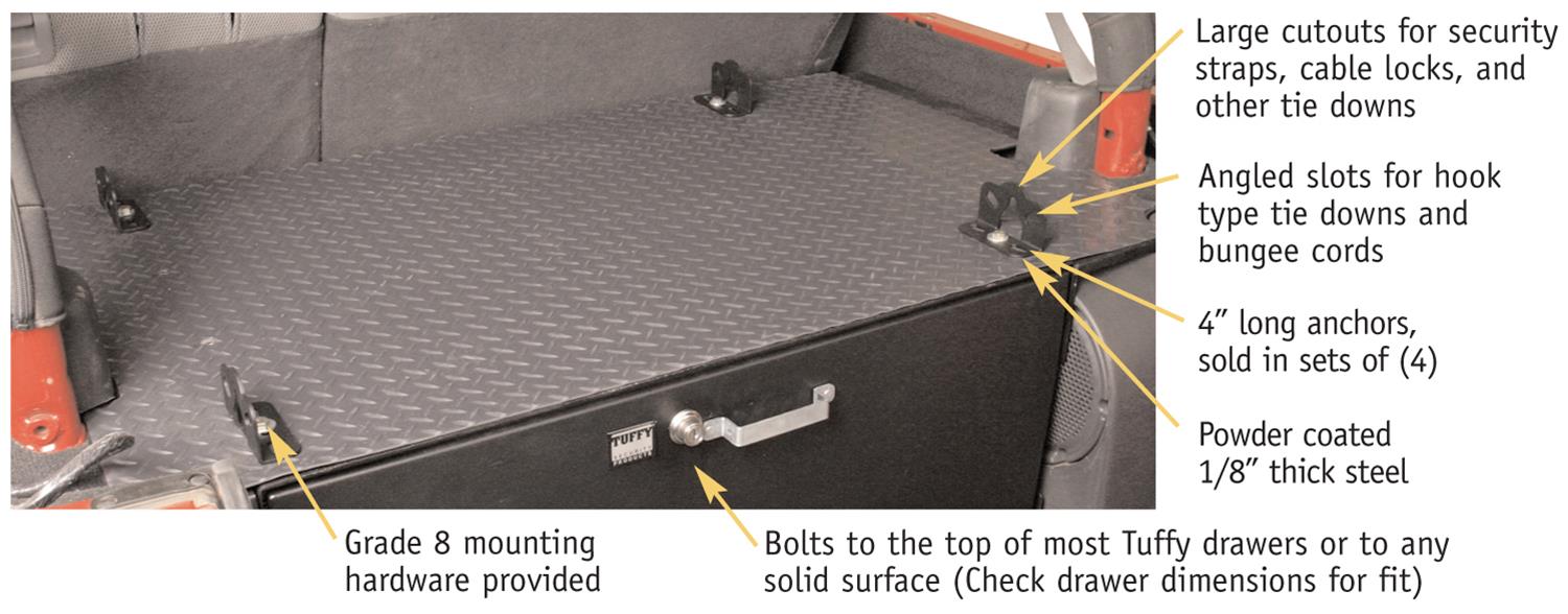 Tuffy Modular Gear Anchors (4 Anchors) 4In Long Each thumbnail 3