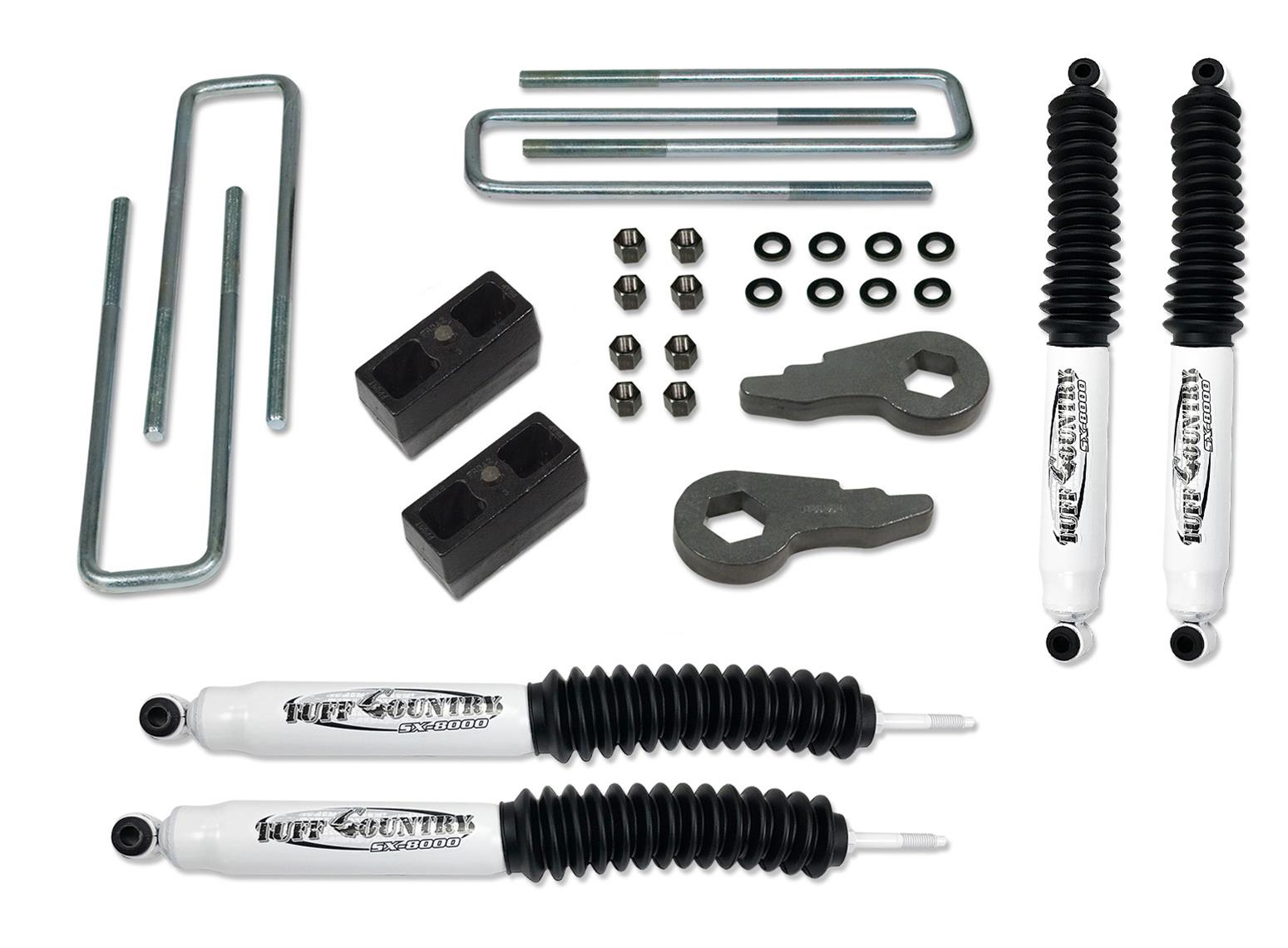 Tuff Country 99-06 Chevy Silverado 1500 4x4 2in Lift Kit (with Rear Lift Blocks SX8000 Shocks)