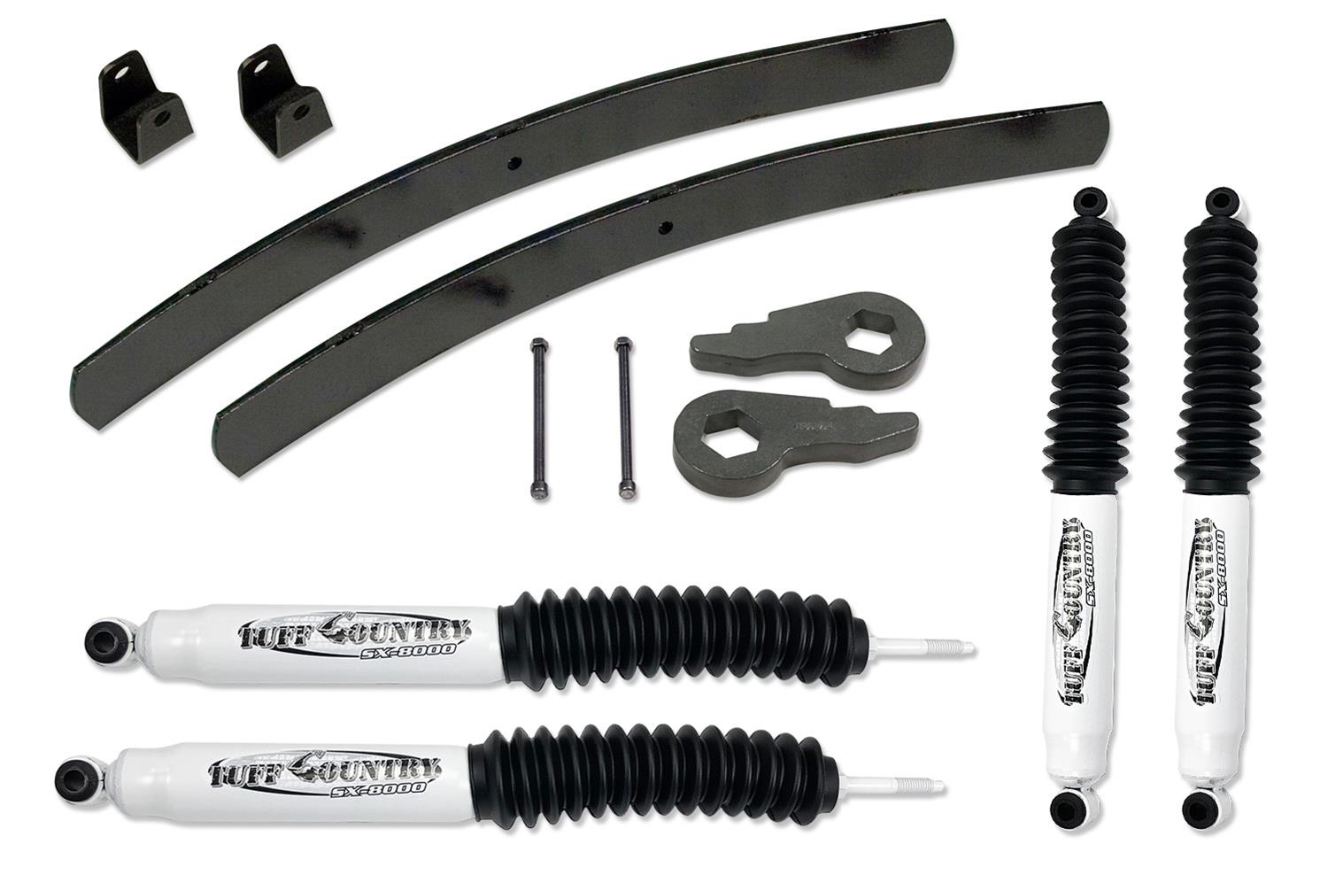 Tuff Country 01-10 Silverado 2500HD (Pur TB) 4x4 & 2wd 2in Lift Kt (w/Rear Add-a-Leaf SX8000 Shocks)