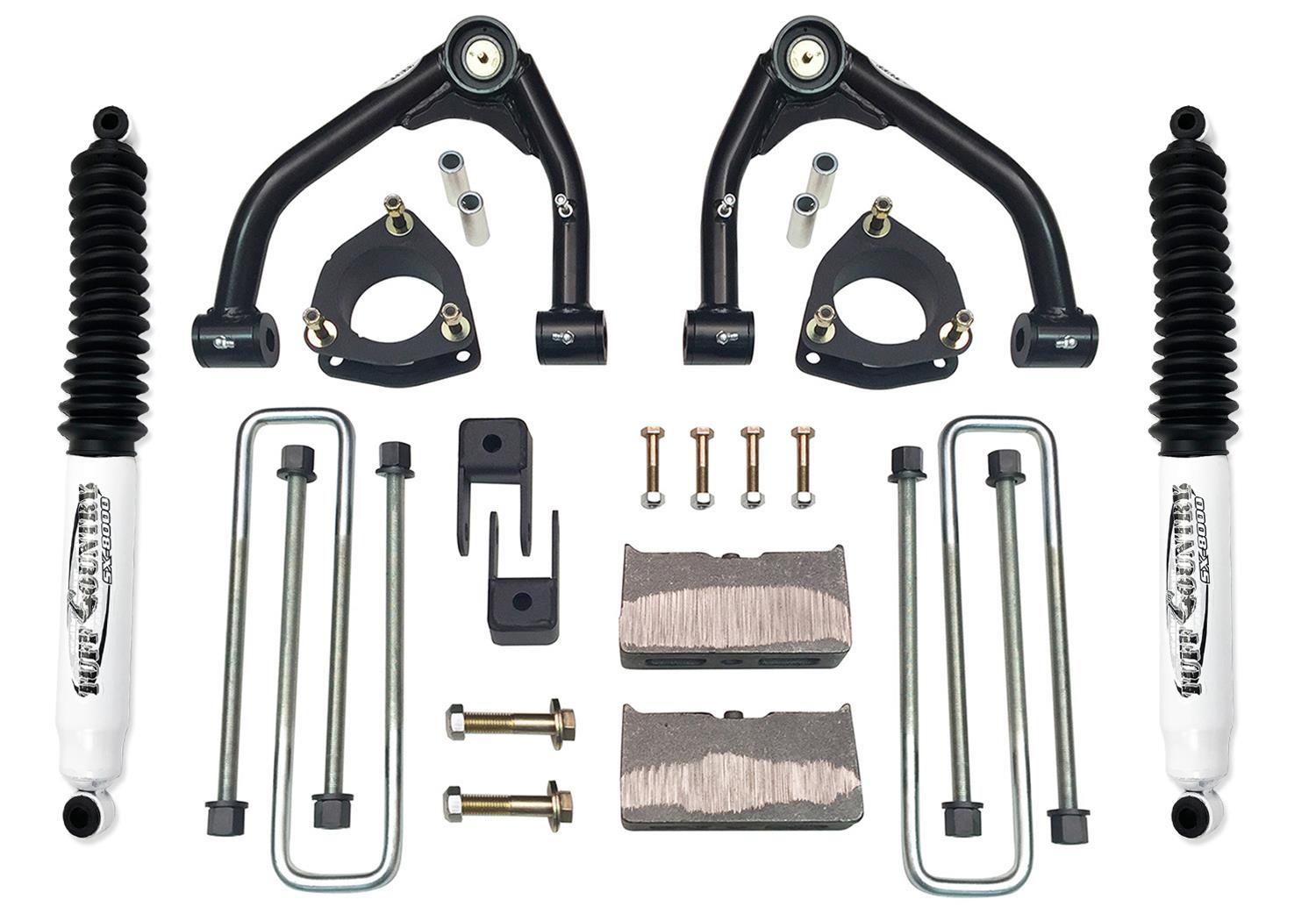 Tuff Country 07-18 Chevy Silverado 1500 2wd 4in Lift Kit (w/1 Pc OE Cast Stl Up Arms SX8000)