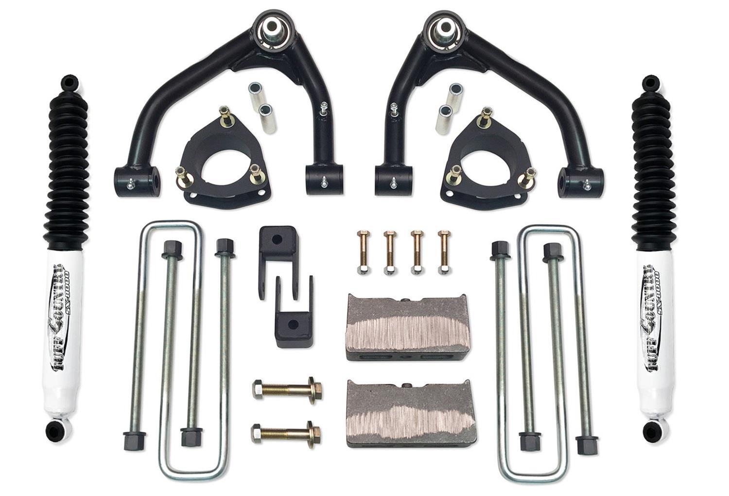 Tuff Country 07-18 Silverado 1500 2wd 4in Uni-Ball Lift Kt (Alum/Stmpd 2 Pc Stl Up Cntrl Arm SX8000)