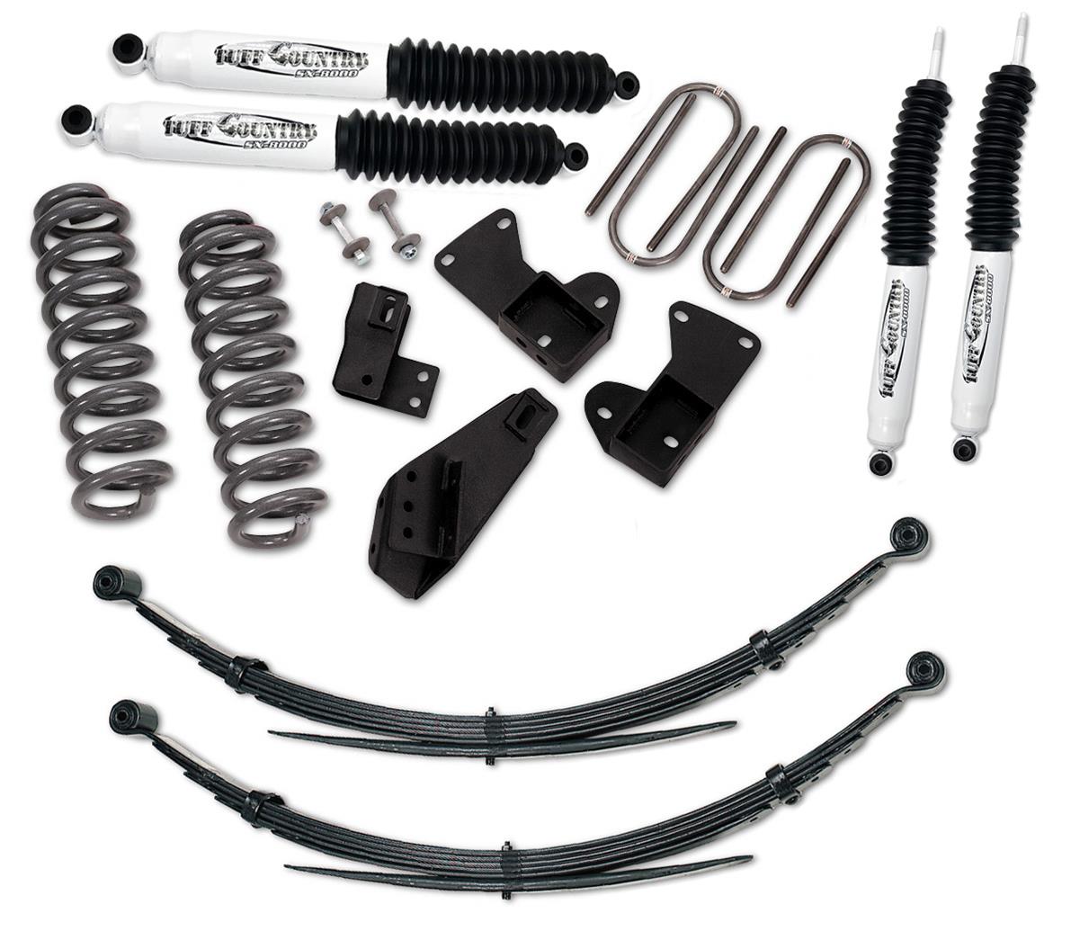 Tuff Country 81-96 Ford Bronco 4x4 2.5in Lift Kit with Rear Leaf Springs (SX8000 Shocks)