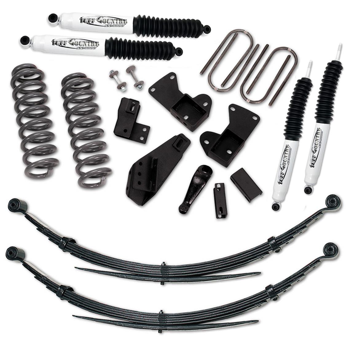 Tuff Country 81-96 Ford Bronco 4x4 4in Lift Kit with Rear Leaf Springs (SX8000 Shocks)