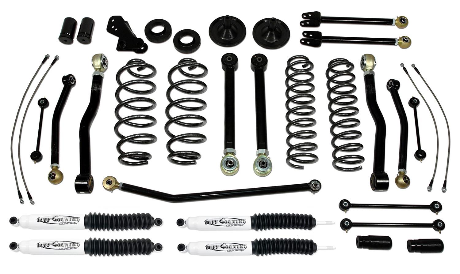 Tuff Country 07-18 Jeep Wrangler JK 4in Performance Lift Kit EZ-Flex (SX6000 Shocks)