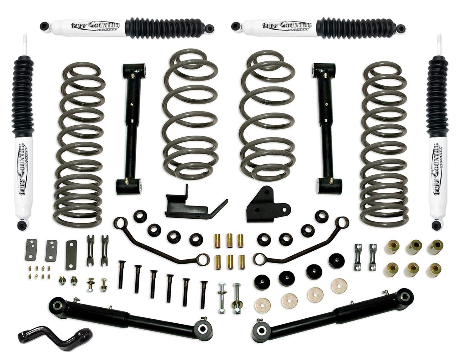 Tuff Country 97-06 Jeep Wrangler TJ 4in Lift Kit EZ-Flex (SX6000 Shocks)