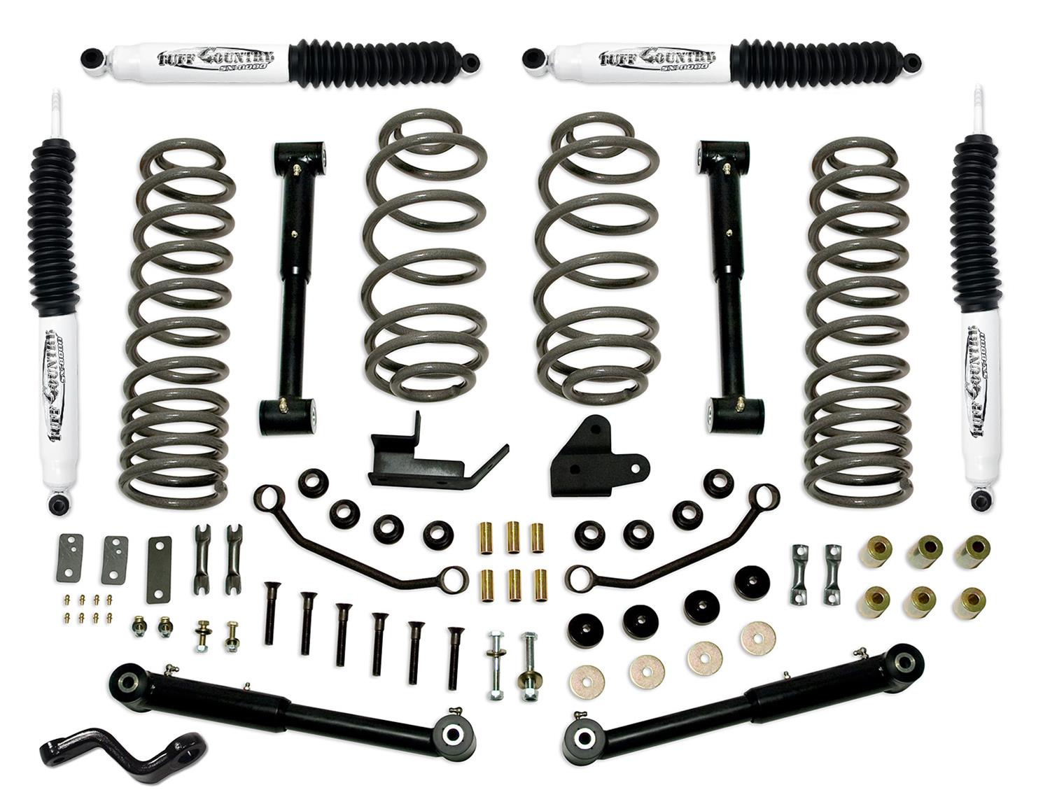 Tuff Country 97-06 Jeep Wrangler TJ 4in Lift Kit EZ-Flex (SX8000 Shocks)