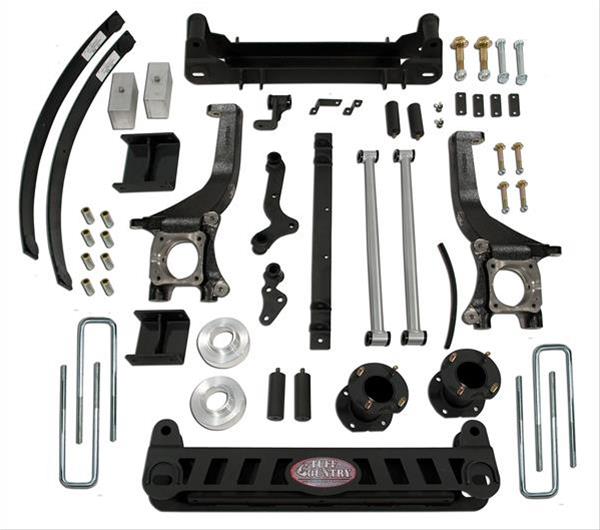 Tuff Country EZ-Flex Suspension Lift Kits 56071 Lift, Spacer/Leaf Spring Block, 6.0 in. Front, 4.0 in. Rear, Toyota, Kit
