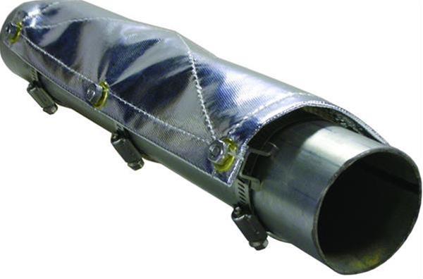 Thermo-Tec Clamp-On Pipe Heat Shields 11620 Exhaust Wrap, Shield, Thermo-Tec, Silver, 6 in. Wide x 24 in., 3 in. Clamps, Each