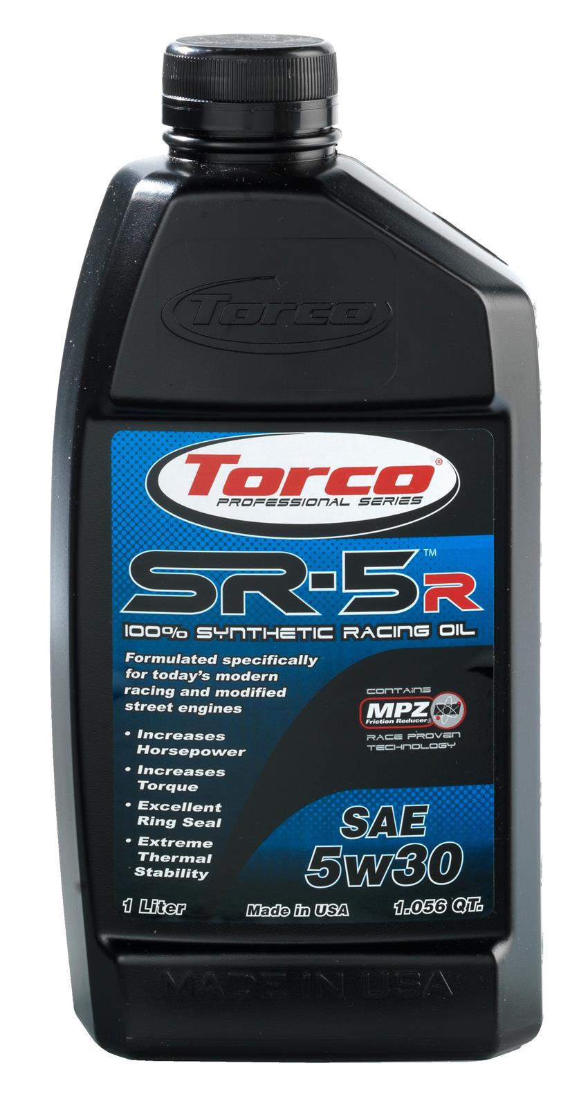 5w30 Torco SR-5r 100 Percent Synthetic Racing Oil A150530CE Engine Oil, 100% Oil, 5W30, 1 Liter, Each
