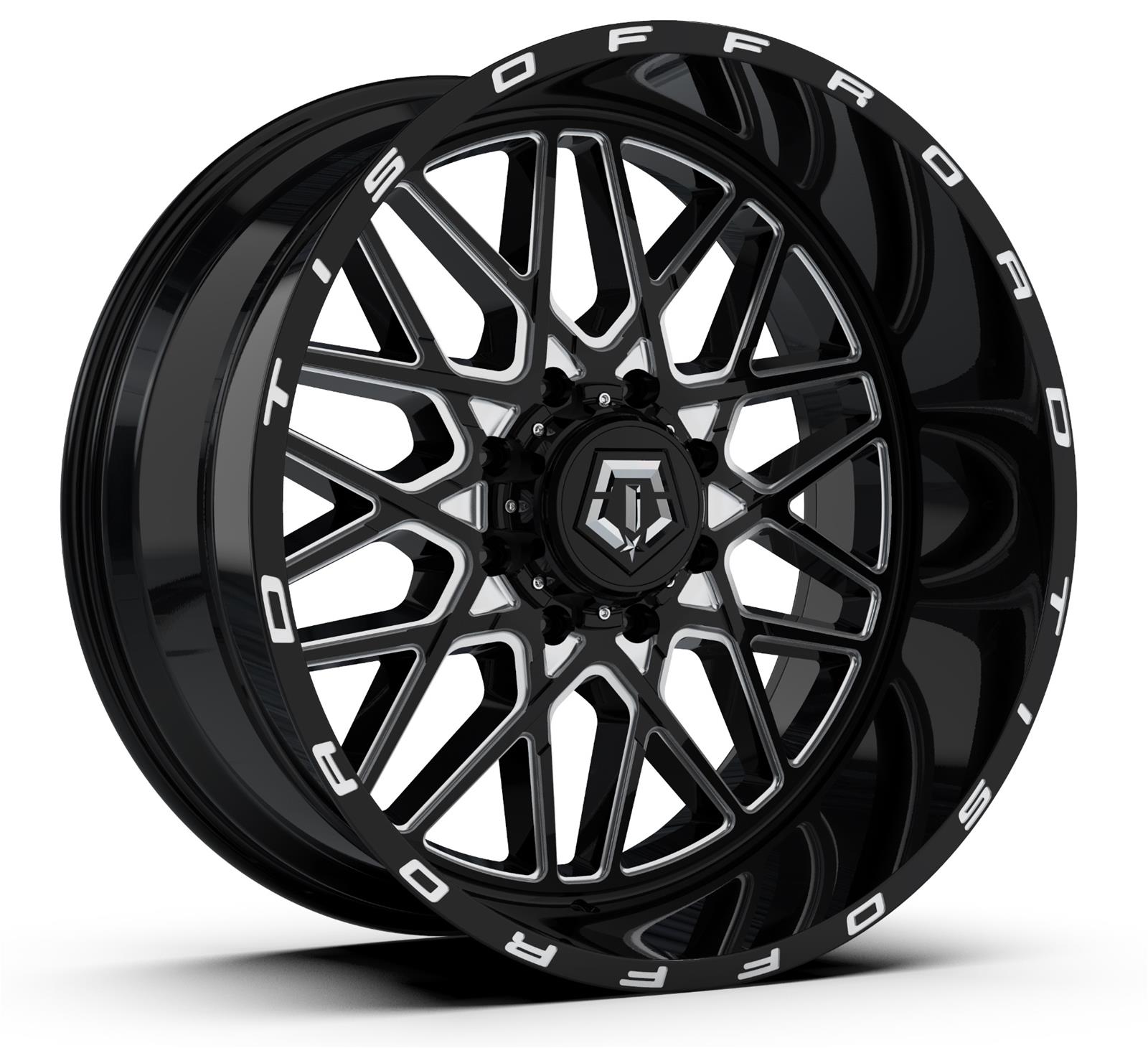 TIS Wheels A252453 TIS Wheels 548 Gloss Black Wheels with Milled ...