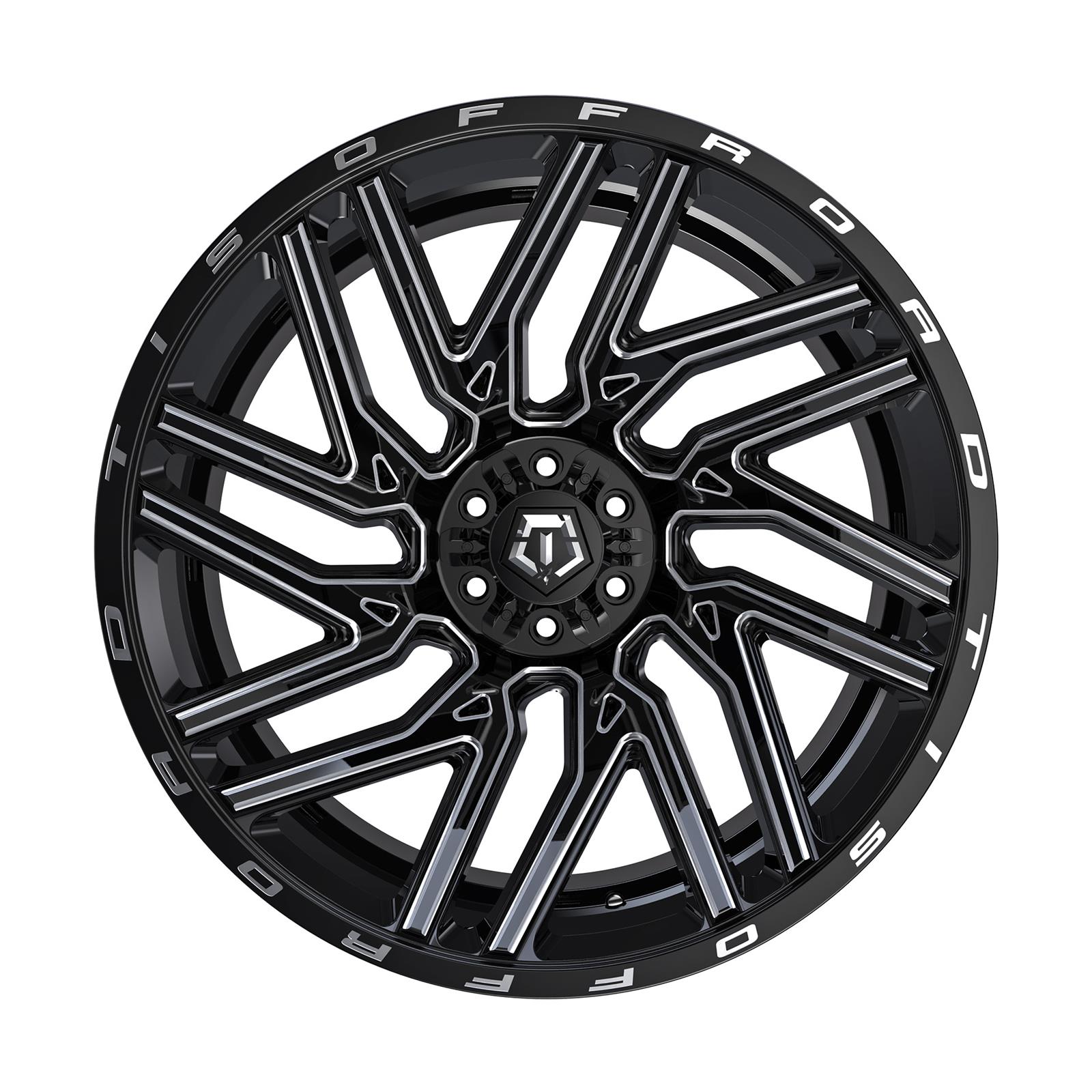 TIS Wheels A258330 TIS Wheels 544 Gloss Black Wheels with Milled ...