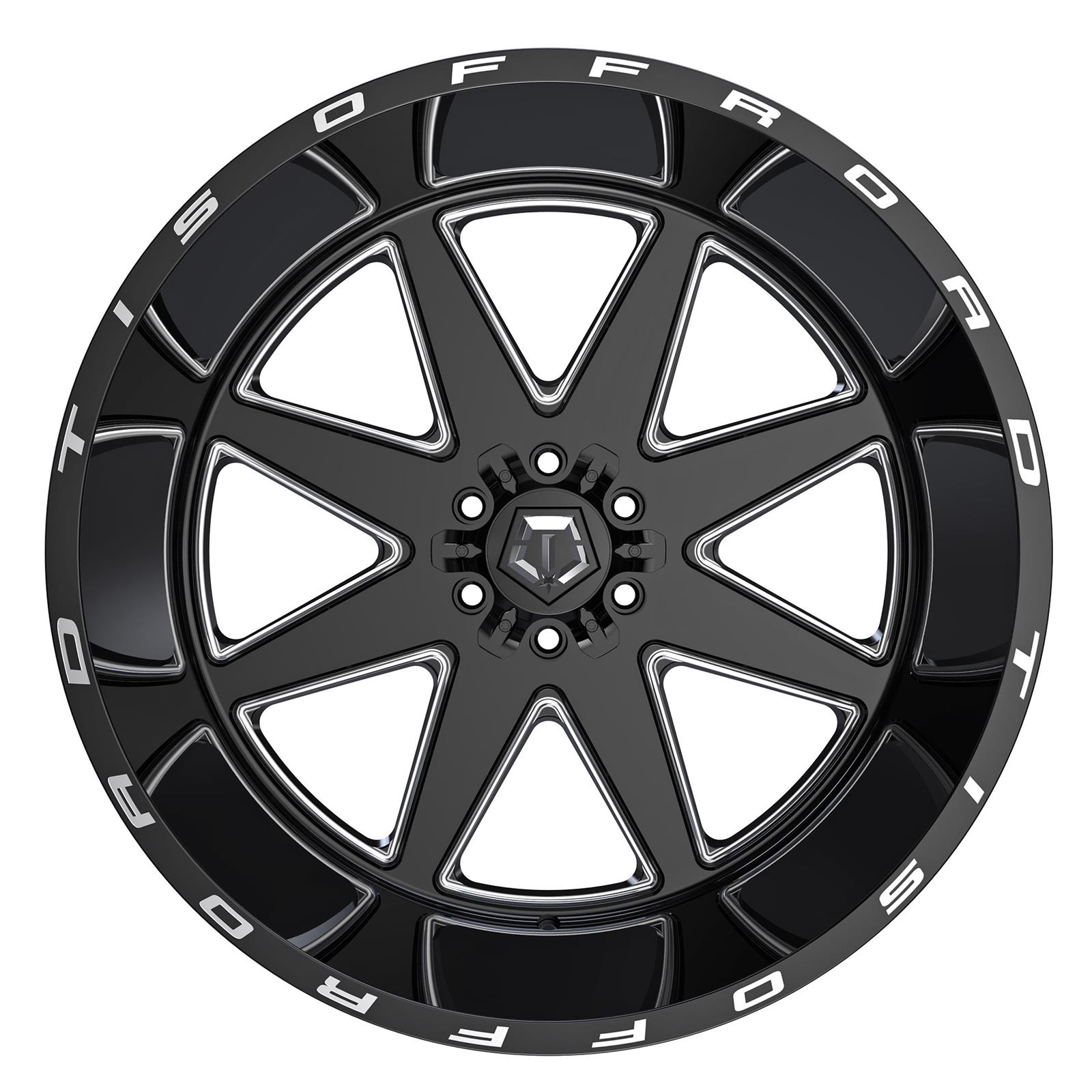 TIS Wheels A258439 TIS Wheels 551 Gloss Black Wheels with Milled