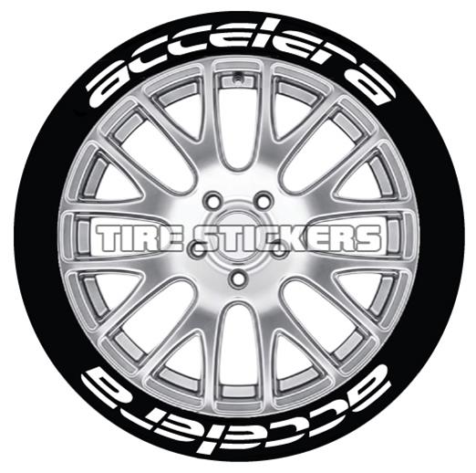 Accelera Body Sticker Tire Stickers ACCELERA-1.25-8-W Tire Stickers Pre-Curved Permanent ...