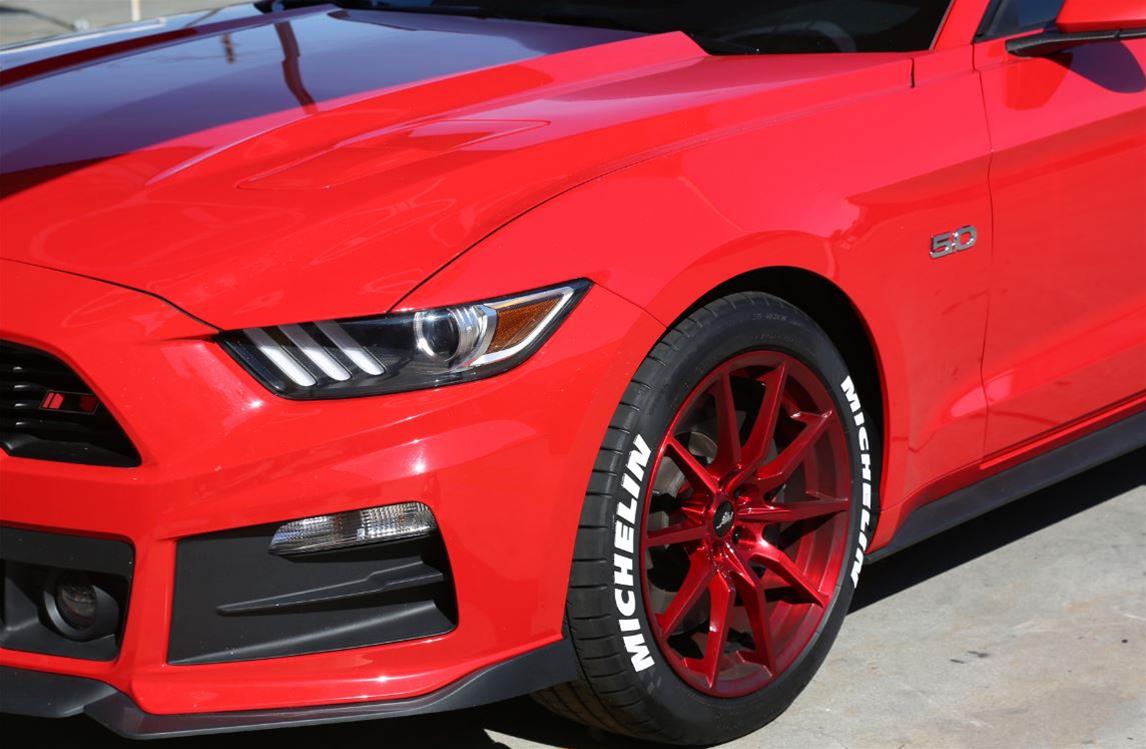 thumbnail image 2 of 8 Sets Racing Chevrolet Tire Lettering Stickers - Red - 15-22 Inch Tires 2 of 4
