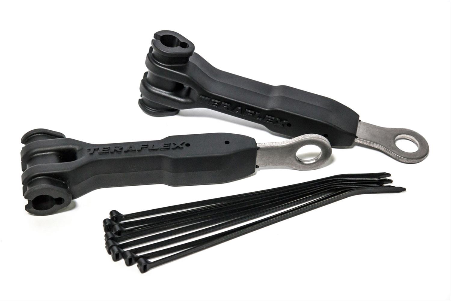 TeraFlex Brake Line Anchors for 2007-2017 WRANGLER, 2018 WRANGLER JK - 1101255 Hose Anchors, Stainless Steel, Rubber, Front, Jeep, JK, JKU, Kit