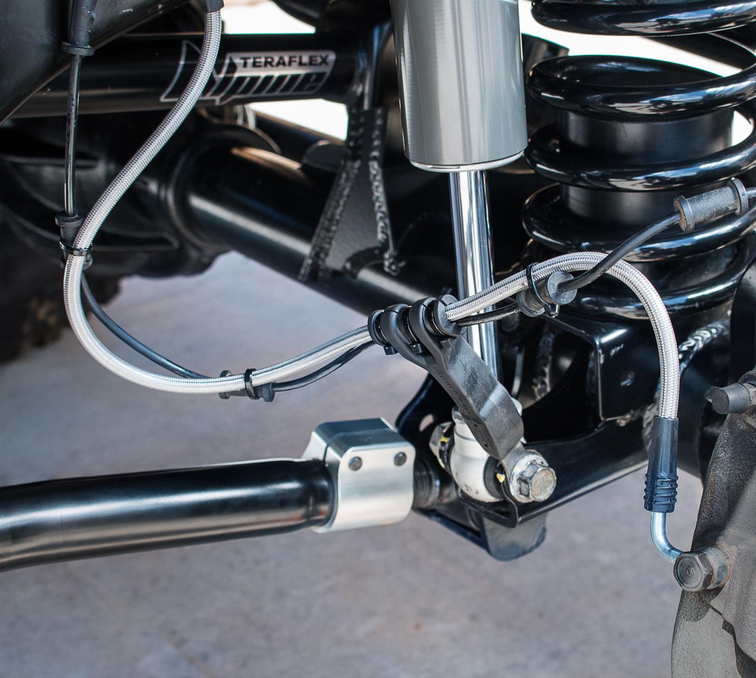 TeraFlex Brake Line Anchors for 2007-2017 WRANGLER, 2018 WRANGLER JK - 1101255 Hose Anchors, Stainless Steel, Rubber, Front, Jeep, JK, JKU, Kit thumbnail 2