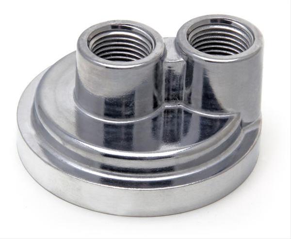 Trans-Dapt Performance Spin-On Oil Filter Bypass Adapters 1058 Adapter, Bypass, Spin-On, Aluminum, Natural, 20mm x 1.5mm Thread, 1/2 in. NPT Inlet/Outlet, Each