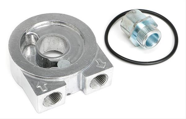 Trans-Dapt Performance Oil Cooler Sandwich Adapters 1327 Adapter, Filter, Sandwich, Aluminum, Natural, 22mm x 1.5mm Thread, 3/8 in. NPT Inlet/Outlet, Each thumbnail 2