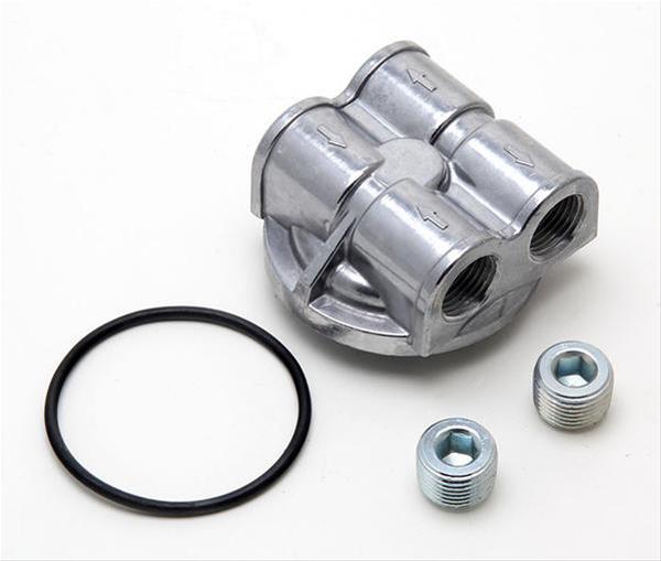 Trans-Dapt Performance Spin-On Oil Filter Bypass Adapters 1413 Adapter, Bypass, Spin-On, Aluminum, Natural, 3/4-16 in. Thread, 1/2 in. NPT Inlet/Outlet, Each