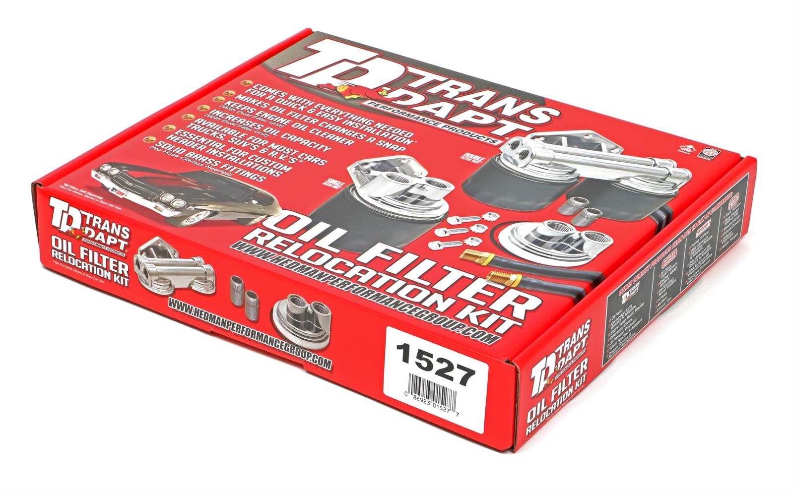 Trans-Dapt Performance Products Oil Filter Relocation Kits 1527 OIL FILTER RELOCATION KIT HORIZONTAL thumbnail 2