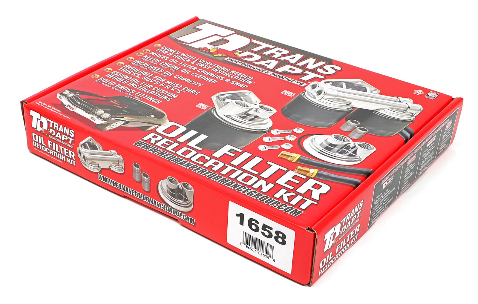 Trans-Dapt Performance Products Oil Filter Relocation Kits 1658 OIL FILTER RELOCATION KIT 90 DEGREE thumbnail 2