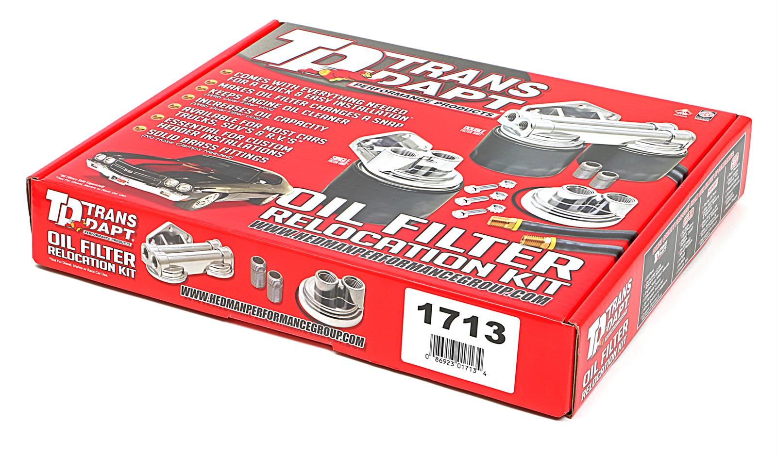 Trans-Dapt Performance Products Oil Filter Relocation Kits 1713 OIL FILTER RELOCATION KIT 90 DEGREE thumbnail 2