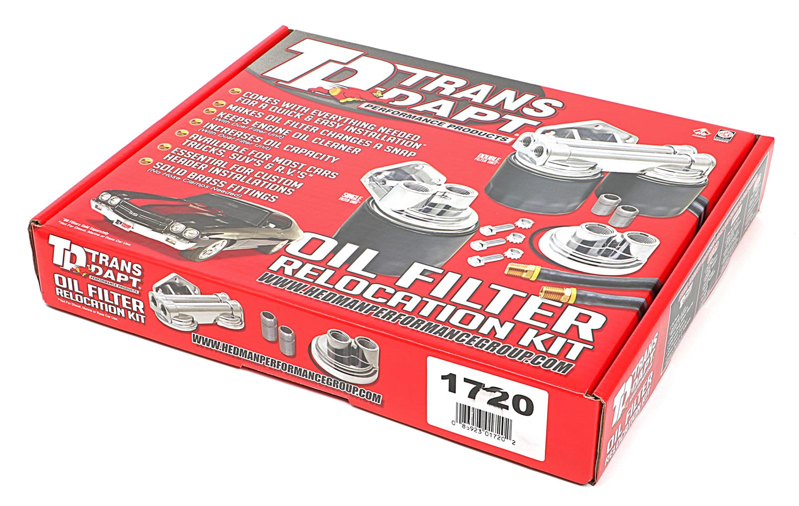 Trans-Dapt Performance Products Oil Filter Relocation Kits 1720 OIL FILTER RELOCATION KIT 90 DEGREE thumbnail 2