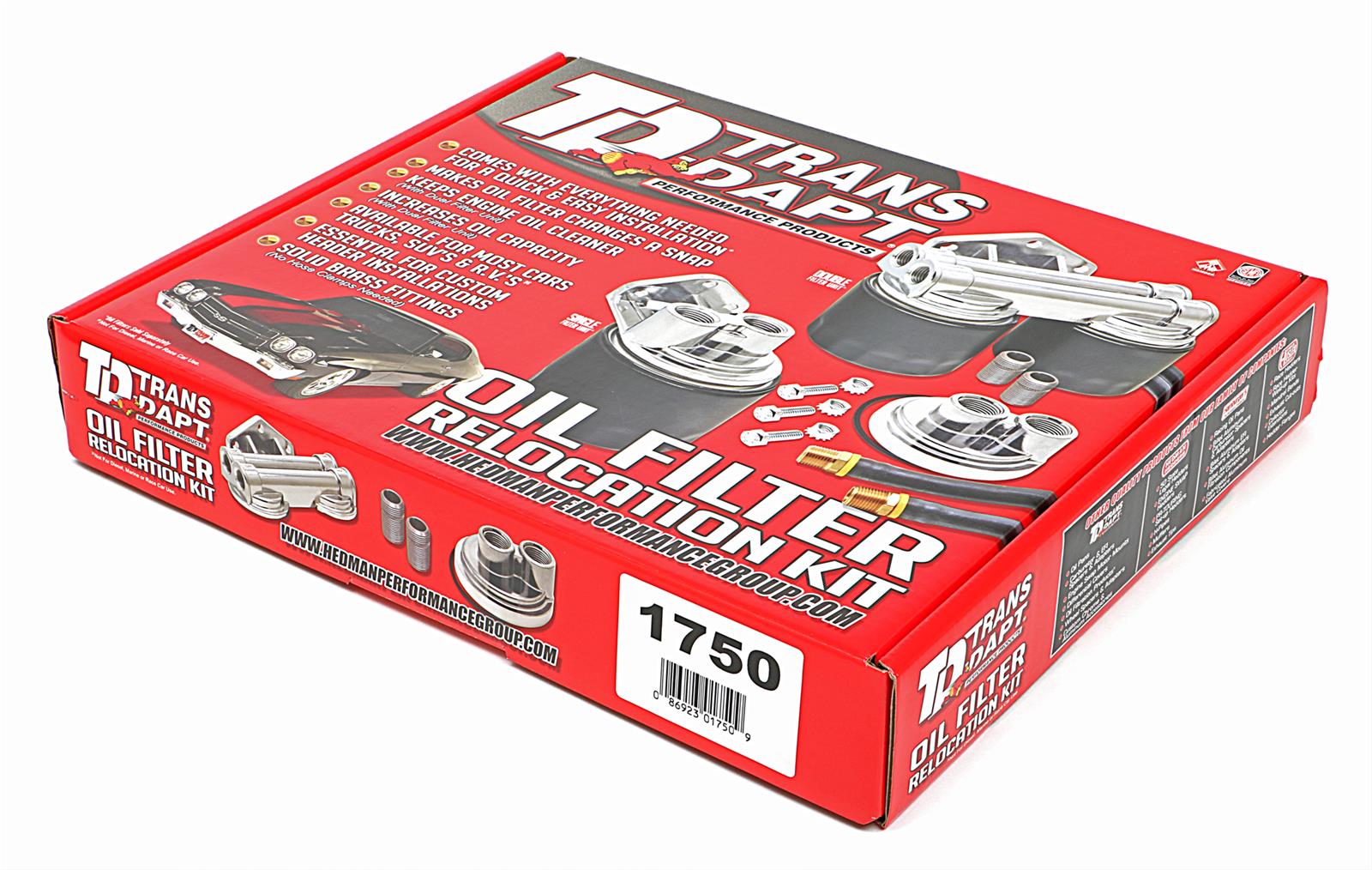 Trans-Dapt Performance Products Oil Filter Relocation Kits 1750 OIL FILTER RELOCATION KIT 90 DEGREE thumbnail 2