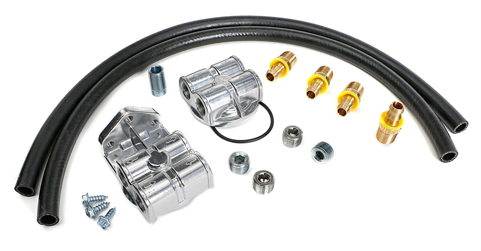 Trans-Dapt Performance Products Oil Filter Relocation Kits 1827 OIL FILTER RELOCATION KIT 90 DEGREE/HORIZONTAL